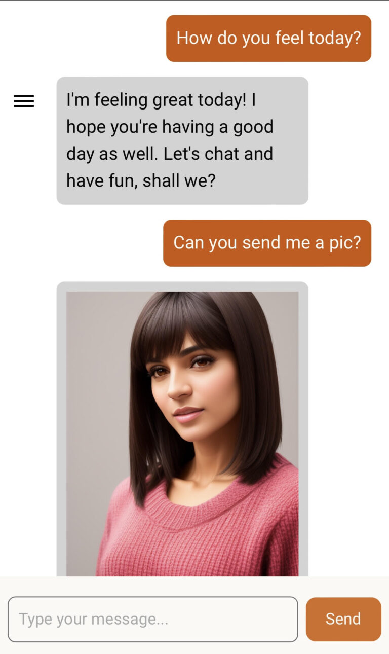 Mobile chat interface